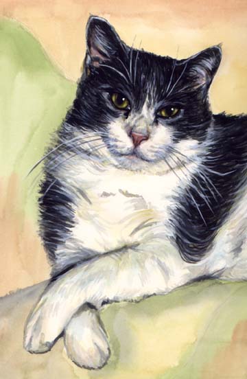 Cat Watercolor Carol Wells