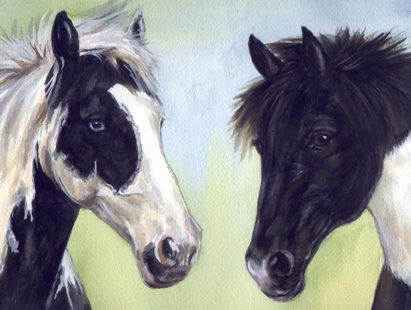 Horse Watercolor Carol Wells