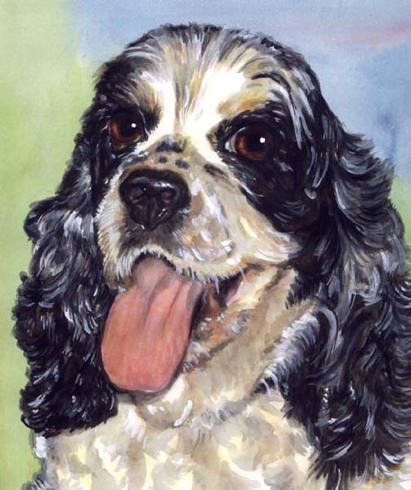 Cocker Spaniel Dog Watercolor Carol Wells